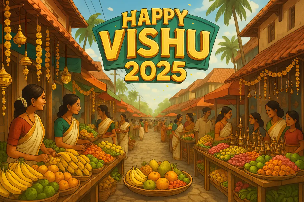 Happy Vishu Wishes Photo For Status - Royalty Free Happy Vishu 2025 Image | Pngmagic Free Download Happy Vishu Wishes Photo For Status - High Quality Happy Vishu 2025 Background