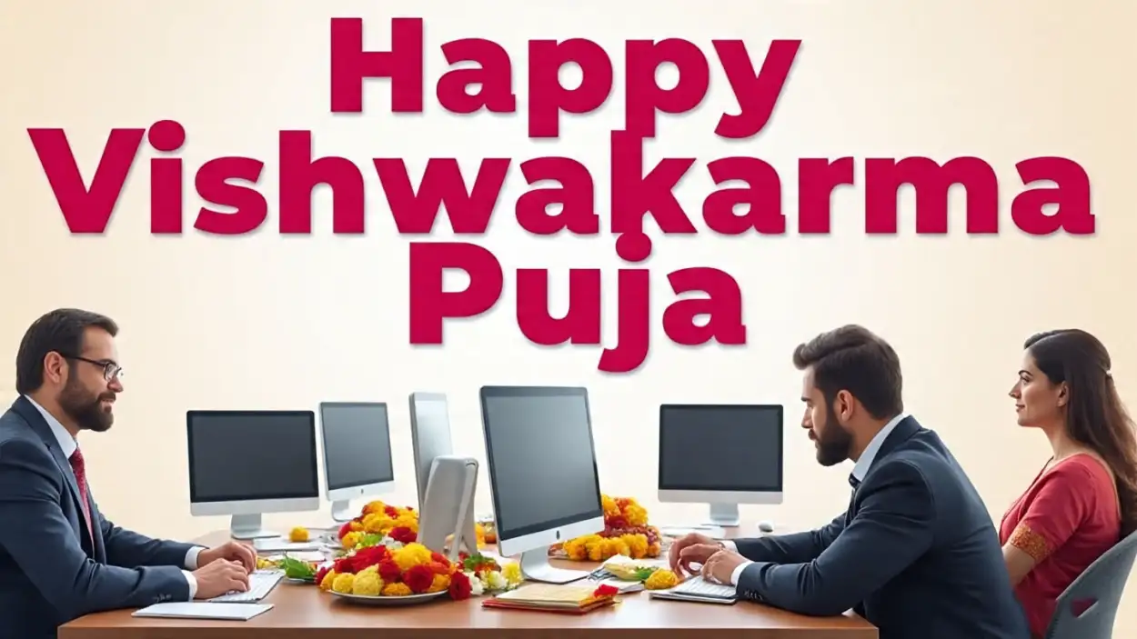 Free Download Happy Vishwakarma Puja Banners In Hindi - High Quality Happy Vishwakarma Puja Background