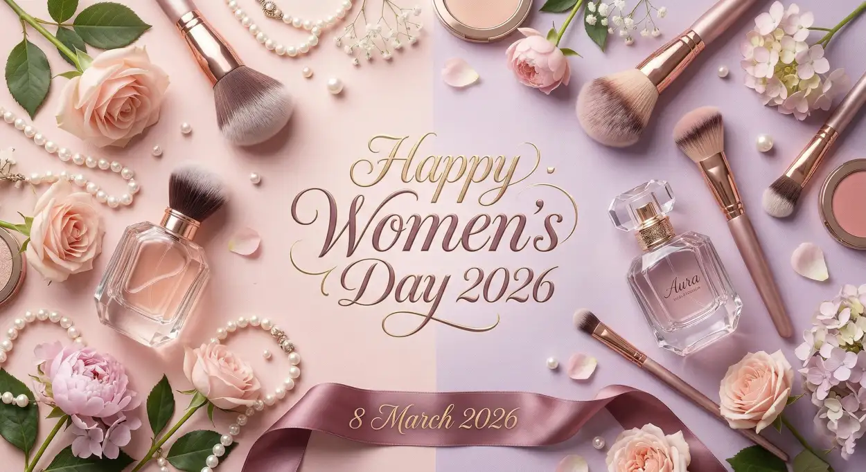 Free Download Happy Womens Day Wishes Calligraphy Text Design - High Quality Happy Womens Day Wishes Image
