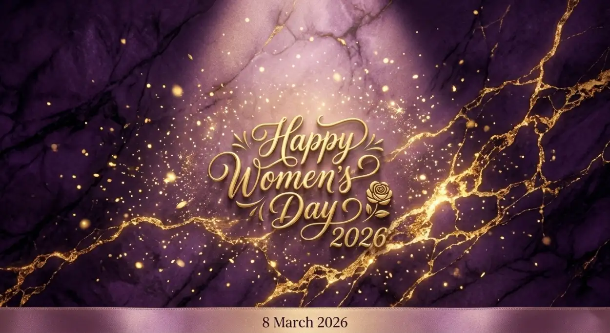 Free Download Happy Womens Day Wishes Purple Theme Design - High Quality Happy Womens Day Wishes Image