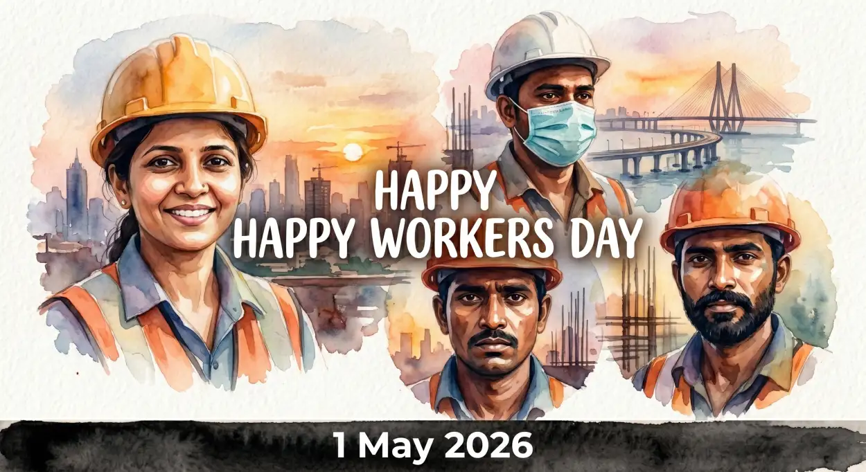 Free Download Happy Workers Day 2026 Instagram Post Template Png - High Quality International Workers Day 2026 Wishes Transparent PNG