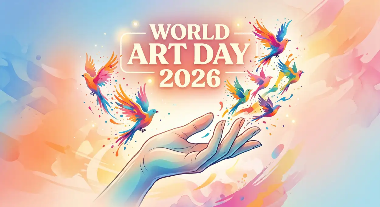 Free Download Happy World Art Day 2026 Wishes - High Quality World Art Day 2026 Wishes Image