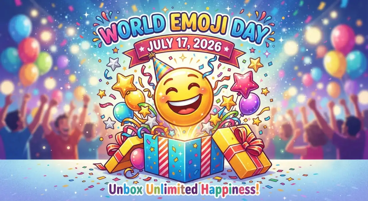 Free Download Happy World Emoji Day 2026 - High Quality World Emoji Day 2026 Image