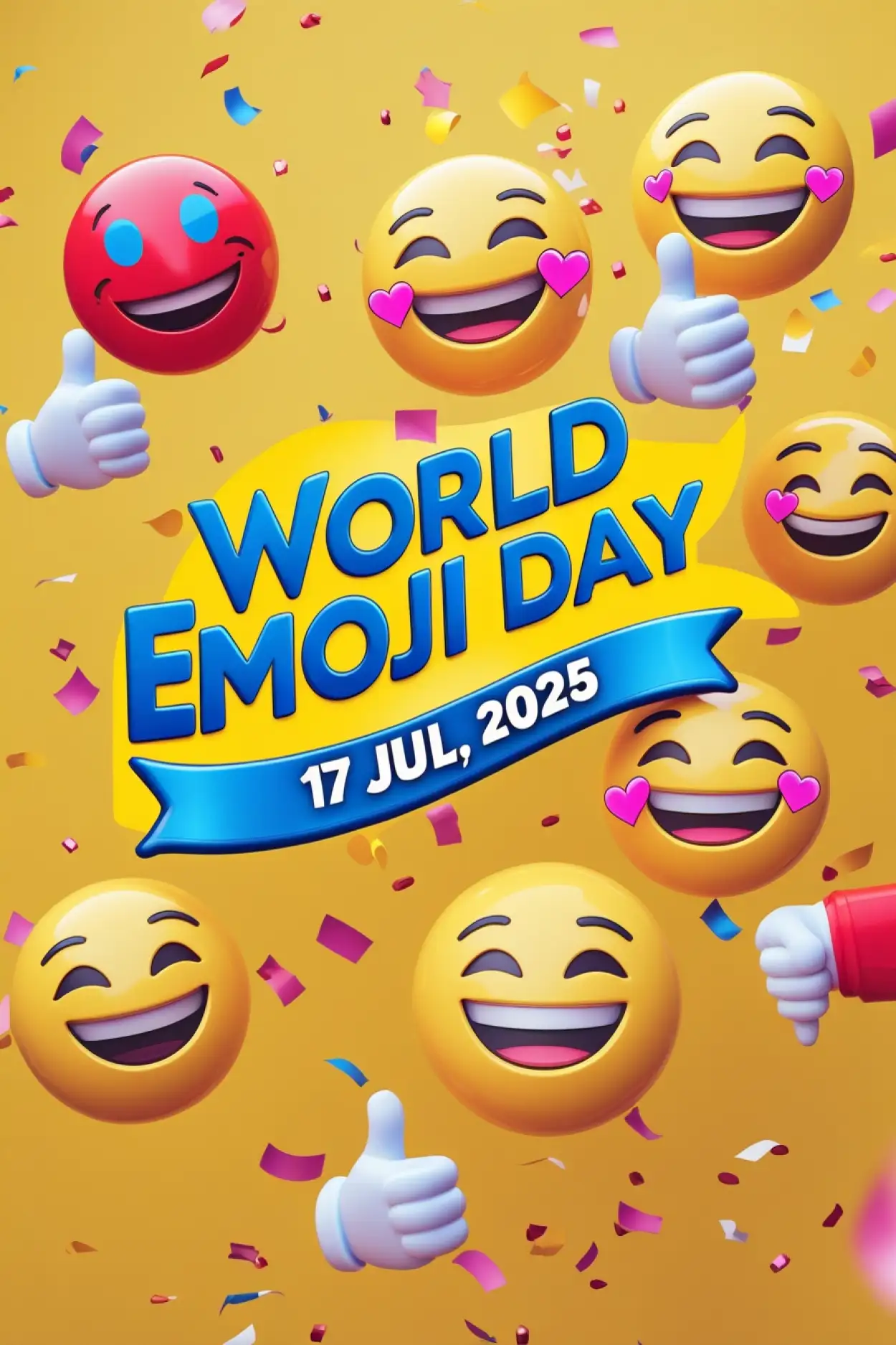 Happy World Emoji Day Wishes In English - Royalty Free World Emoji Day Image | Pngmagic Free Download Happy World Emoji Day Wishes In English - High Quality World Emoji Day Background