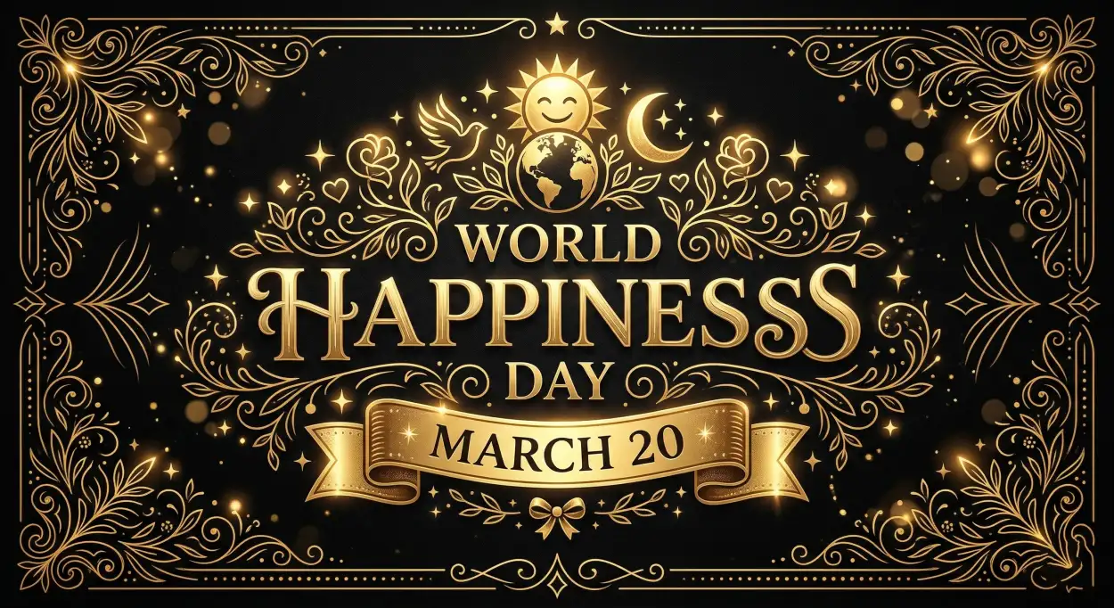 Free Download Happy World Happiness Day 2026 Greetings - High Quality World Happiness Day 2026 Image