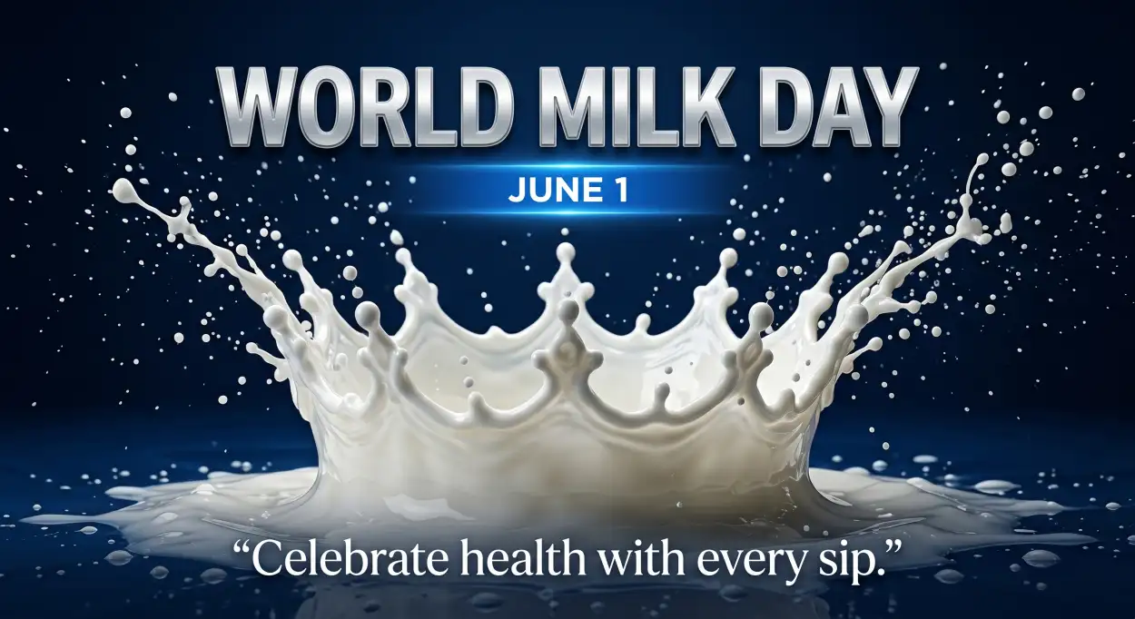 Free Download Happy World Milk Day 2026 Wishes Images - High Quality World Milk Day 2026 Image