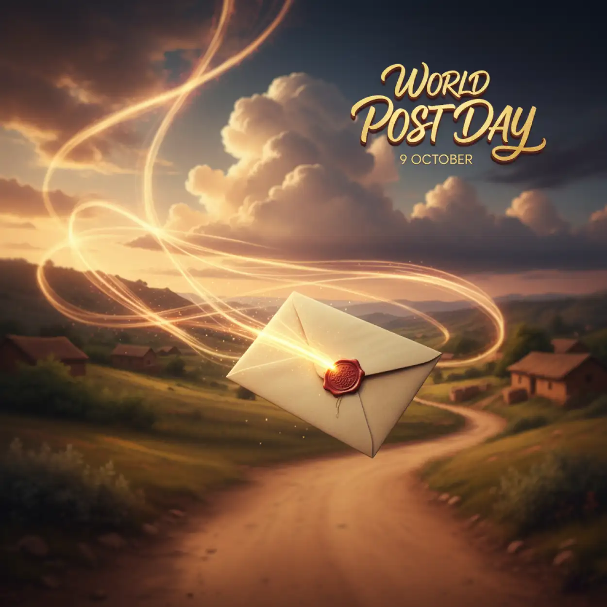 Free Download Happy World Post Day 2025 Wishes - High Quality World Post Day Background