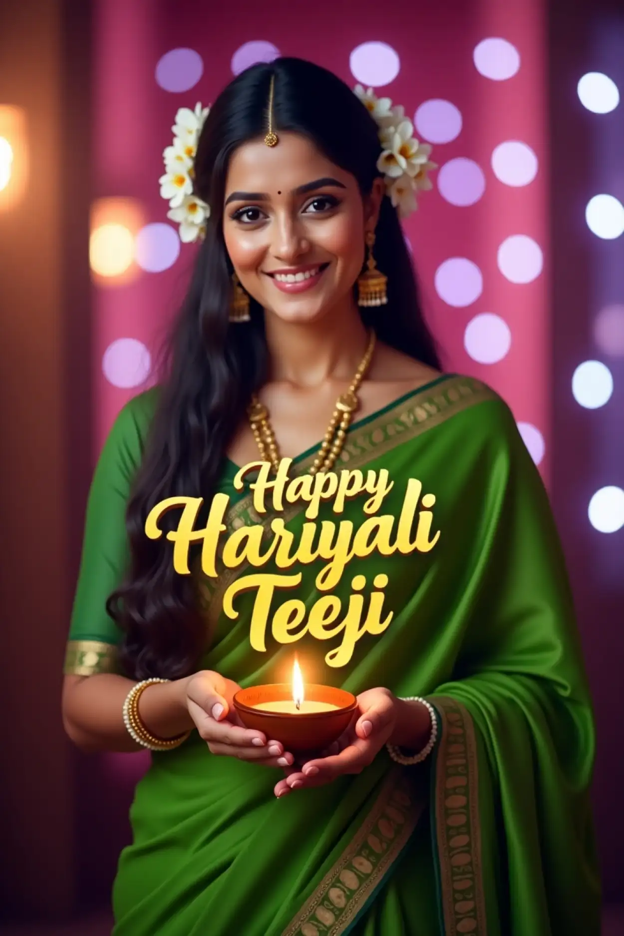 Free Download Hariyali Teej Celebration Transparent Png 2025 - High Quality Happy Hariyali Teej Wishes 2025 PNG Image