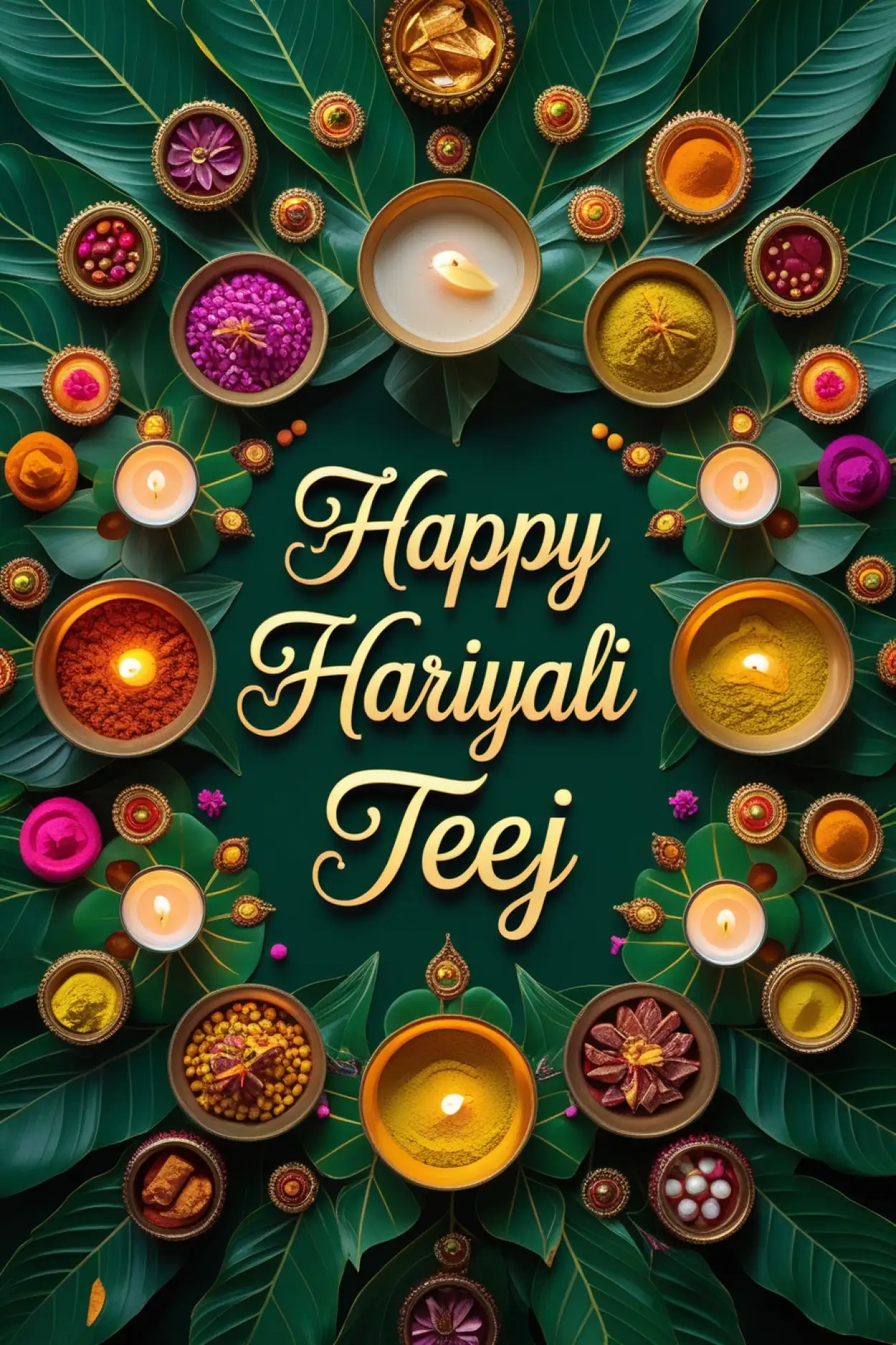 Free Download Hariyali Teej Greeting Card Design HD - High Quality Happy Hariyali Teej Background