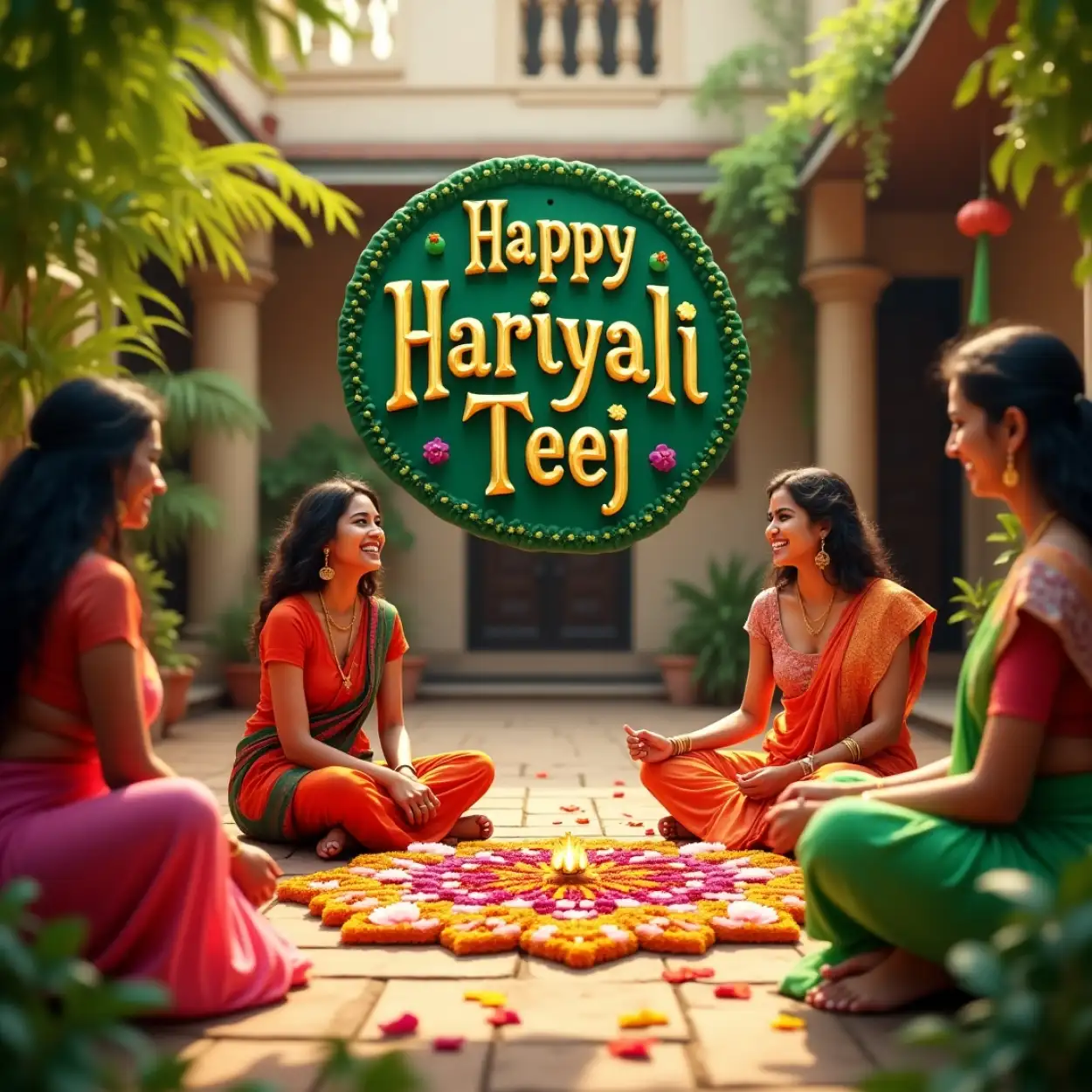 Free Download Hariyali Teej Images For Facebook Sharing - High Quality Happy Hariyali Teej Wishes 2025 Background