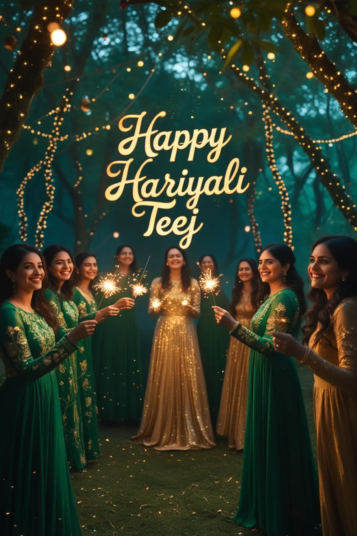 Free Download Hariyali Teej Wishes For Newly Married Couples - High Quality Happy Hariyali Teej Background