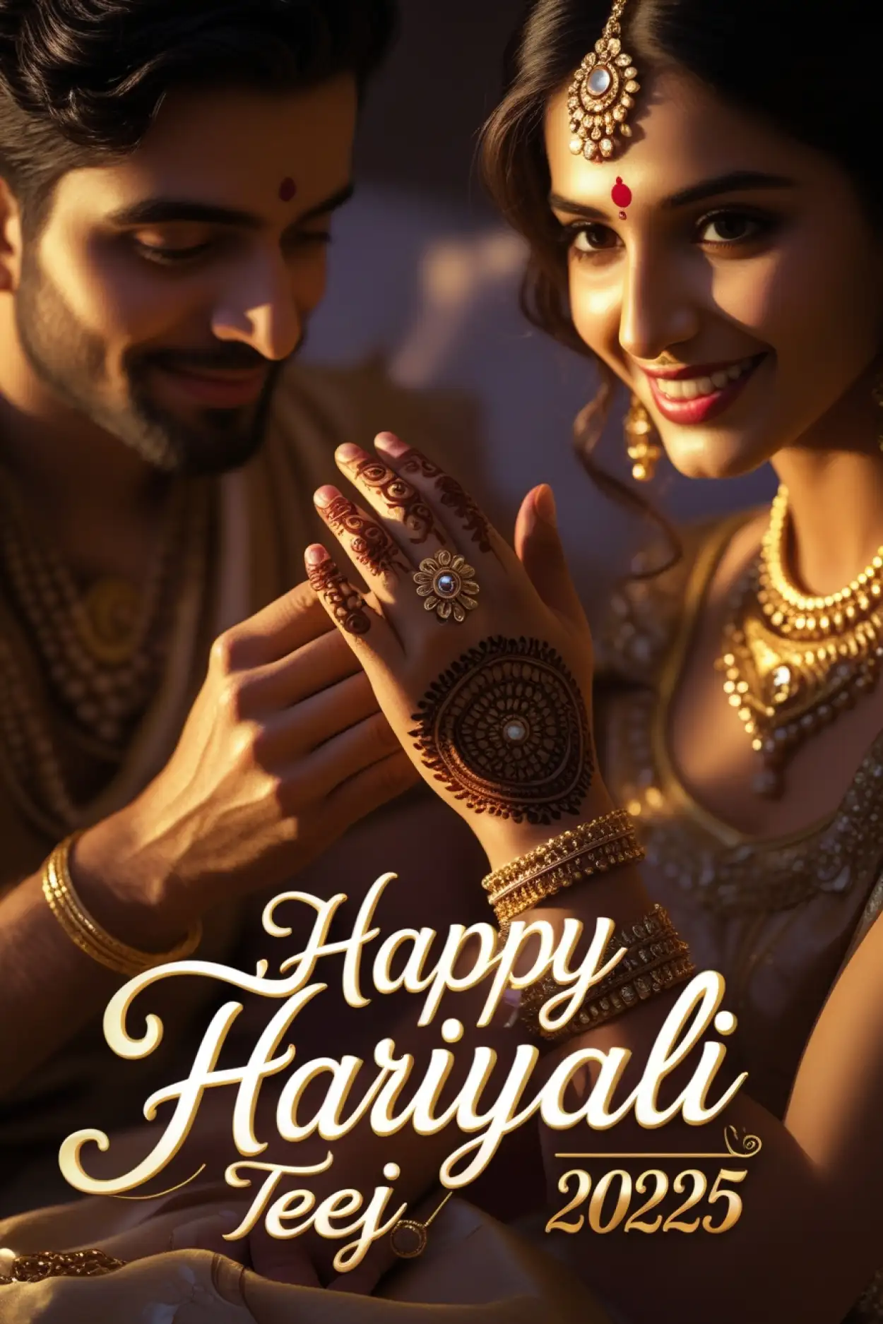 Free Download Hariyali Teej Wishes For Newly Married - High Quality Happy Hariyali Teej Wishes 2025 Image