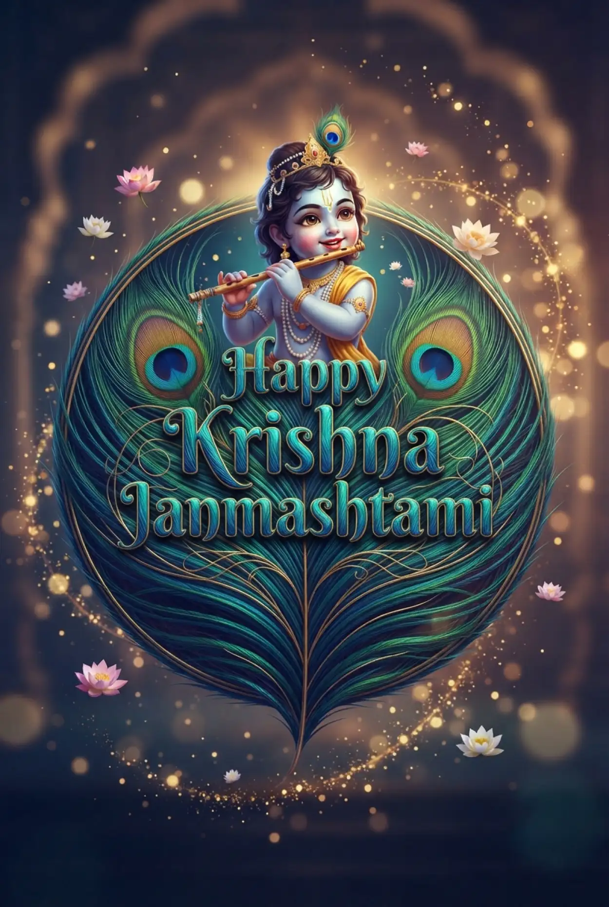 Free Download Heartfelt Happy Krishna Janmashtami Greetings - High Quality Happy Krishna Janmashtami Greetings Image
