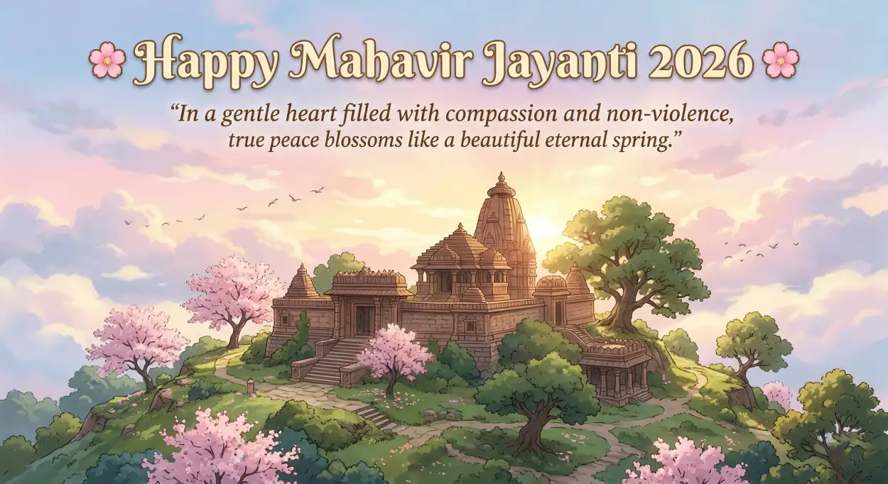 Free Download Heartfelt Mahavir Jayanti 2026 Greetings And Wishes - High Quality Mahavir Jayanti 2026 Wishes Image