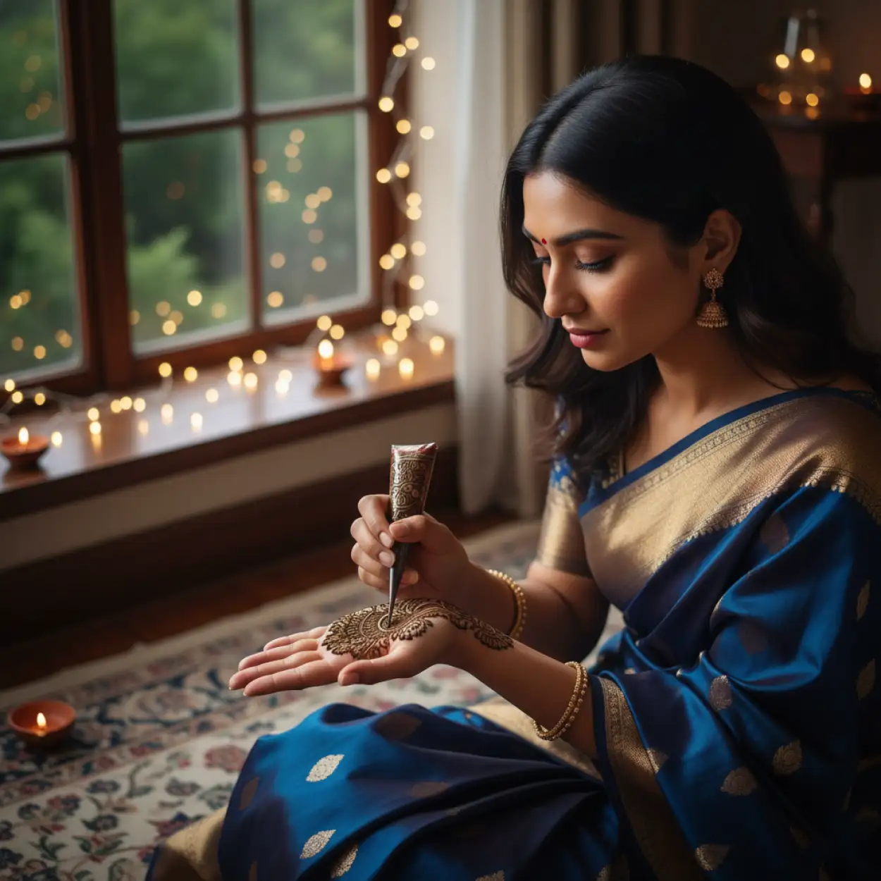 Free Download Heavy Karva Chauth Mehndi Design For Brides - High Quality Karva Chauth Mehndi Design Image