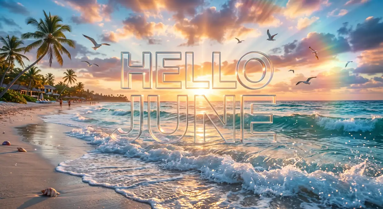 Free Download Hello June Beautiful Sunrise Wallpaper - High Quality Hello June Image