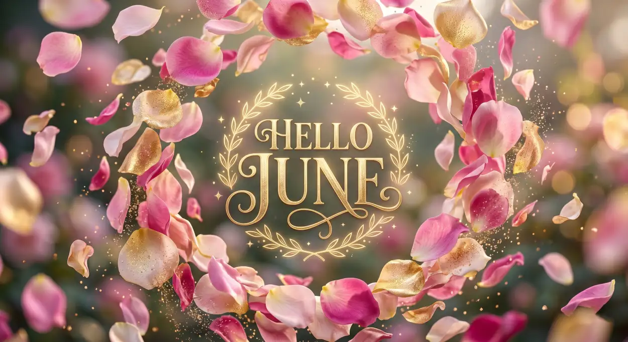 Free Download Hello June Floral Social Media Template - High Quality Hello June Image