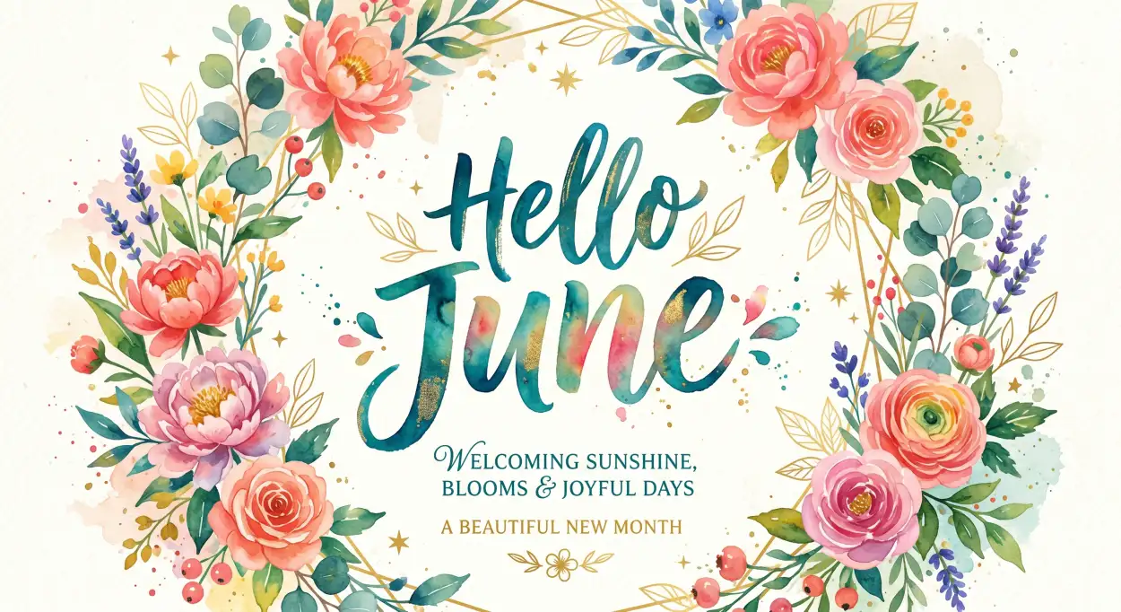 Free Download Hello June Inspirational Quote Cards - High Quality Hello June Image
