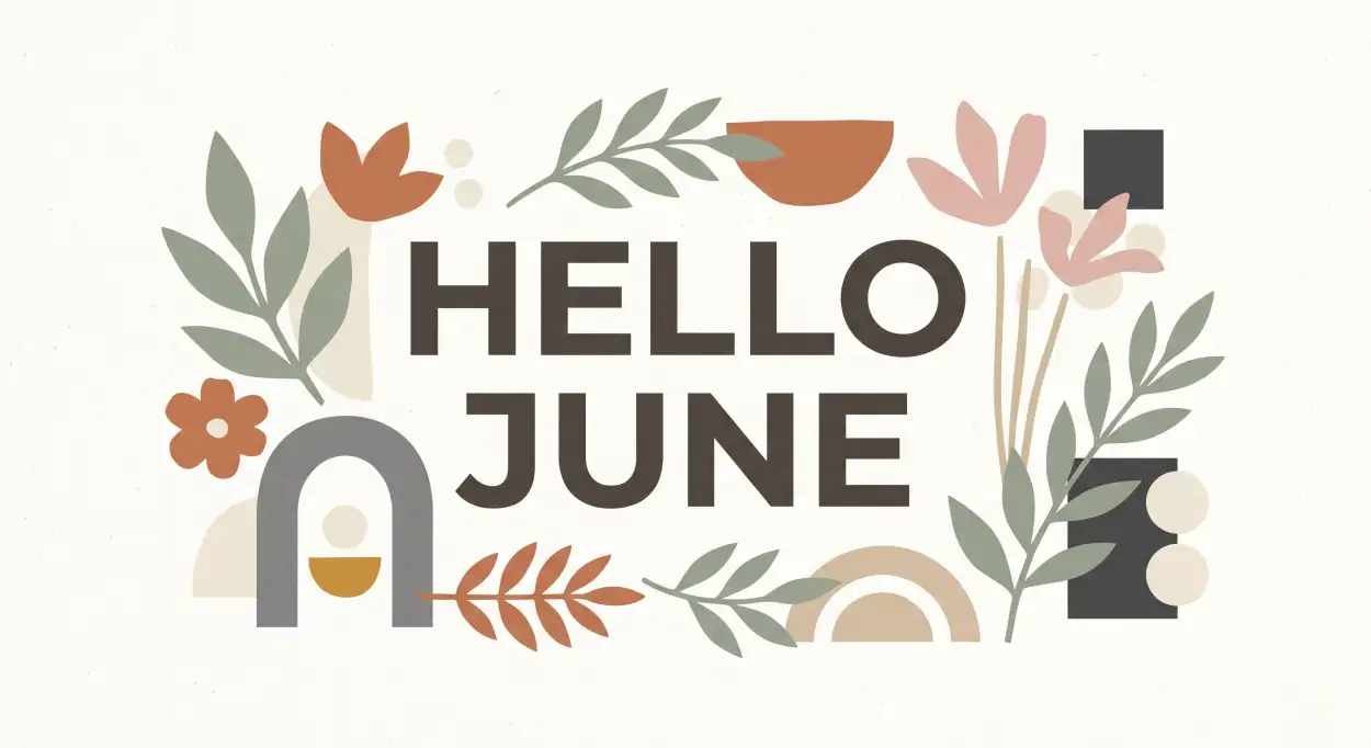 Free Download Hello June Modern Social Media Graphics - High Quality Hello June Image