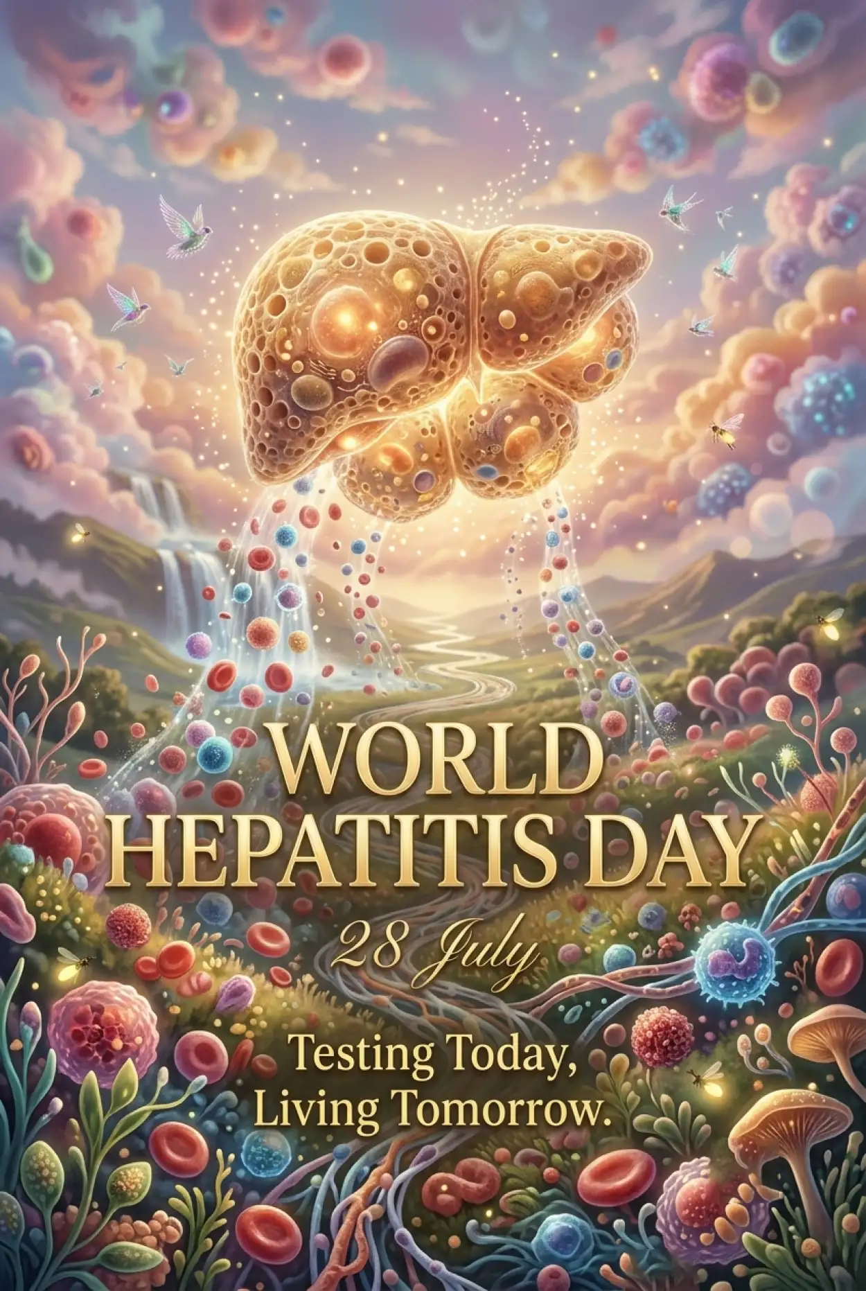 Free Download Hepatitis Testing Awareness Poster - High Quality World Hepatitis Day 2026 Image