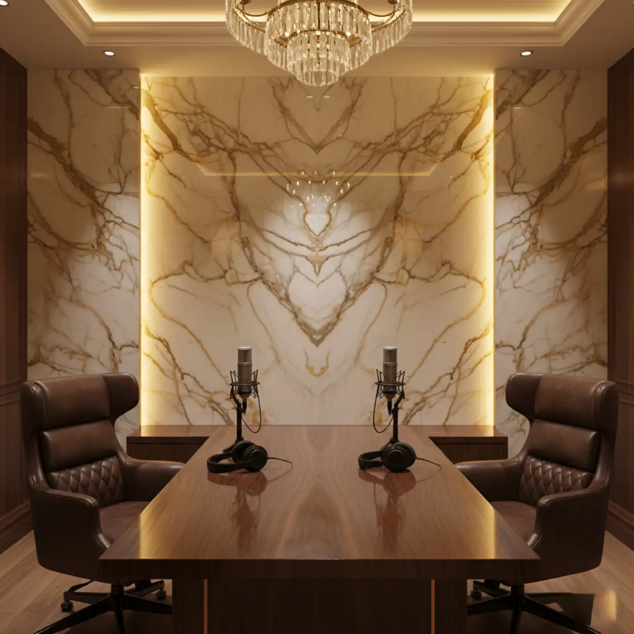 Free Download High End Finance Podcast Recording Studio Background Interior Design - High Quality Podcast Studio Background Background Image