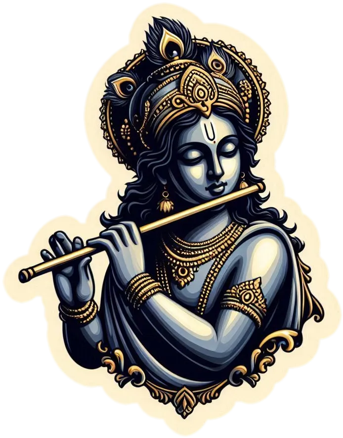 Free Download High-resolution Lord Krishna With Flute Png Image - High Quality Lord Krishna PNG PNG Image