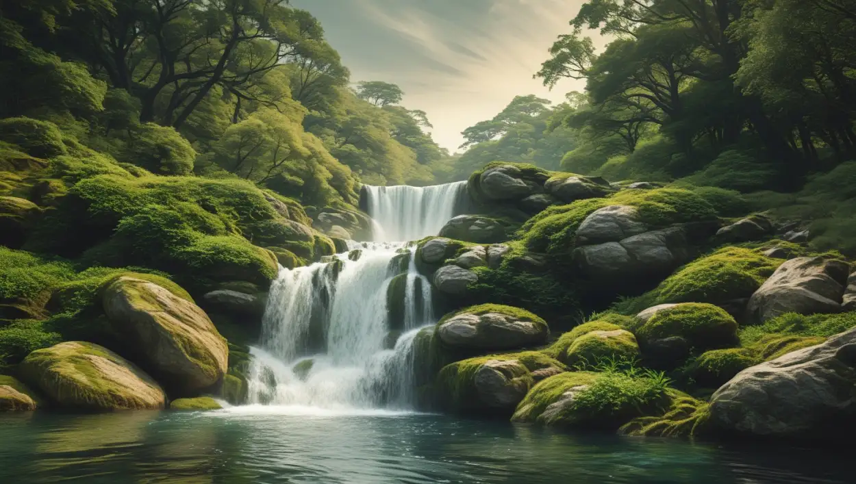 Free Download High-resolution Waterfall Background - High Quality Waterfall Background Background