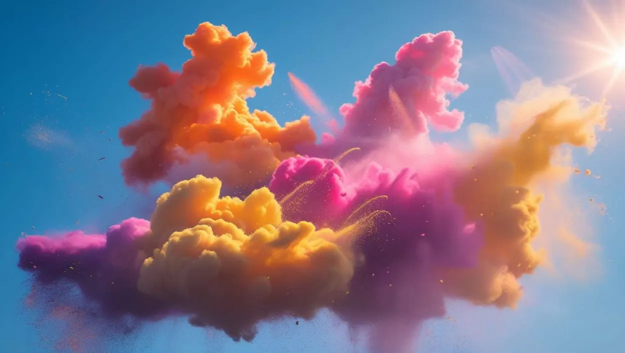 Holi Background With Bright And Vivid Hues - Royalty Free Holi Background Image | Pngmagic Free Download Holi Background With Bright And Vivid Hues - High Quality Holi Background Background