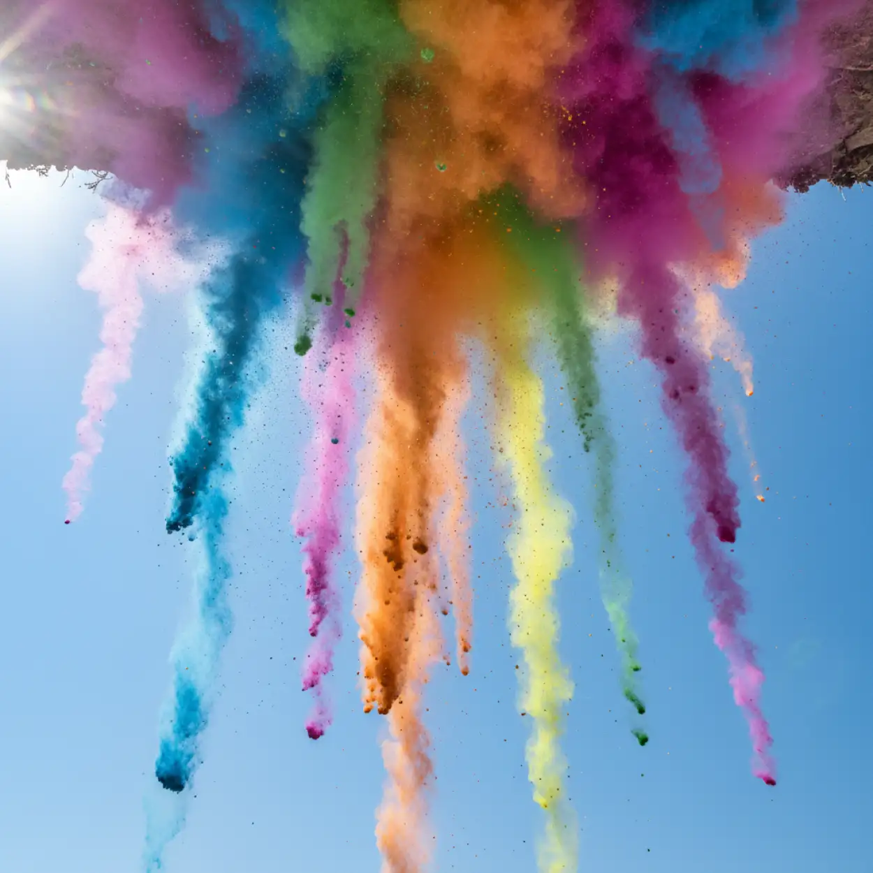 Free Download Holi Background With Sky Color Splash - High Quality Holi Background Background Image