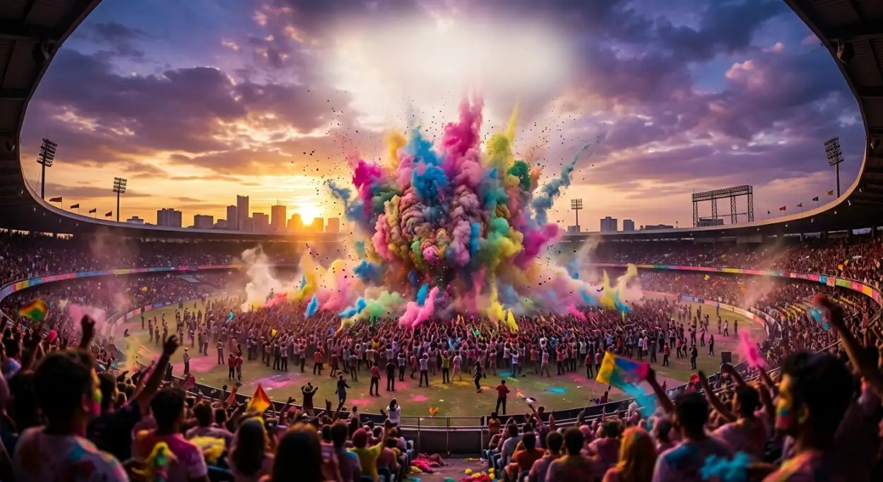 Free Download Holi Festival Poster Background With Colors - High Quality Holi Poster Background Background Image