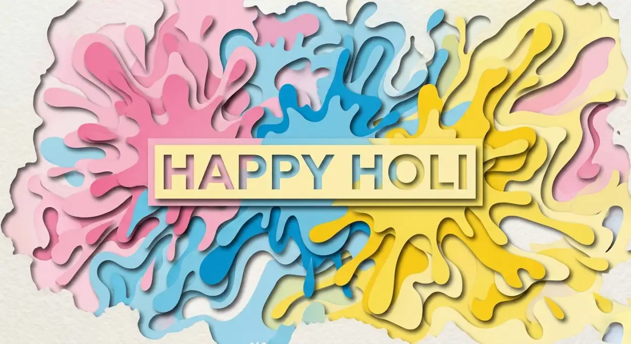 Free Download Holi Poster Background With Happy Holi Typography - High Quality Holi Poster Background Background Image