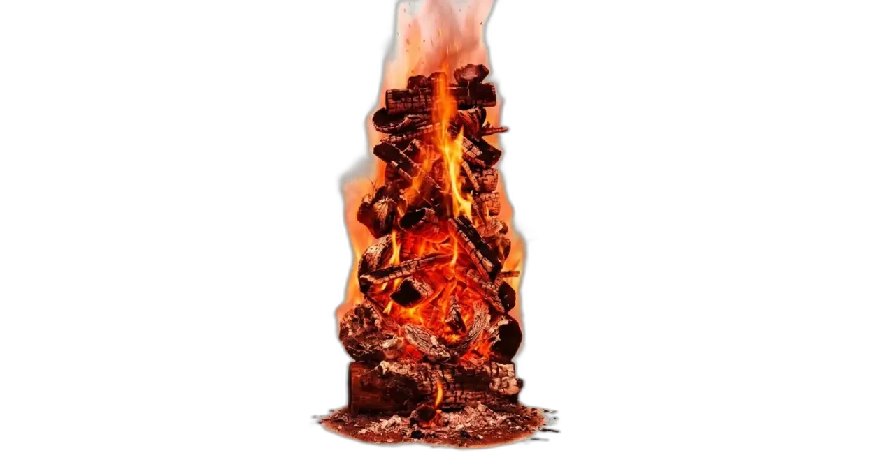 Free Download Holika Dahan Fire Isolated Png - High Quality Holika Dahan Fire Png Transparent PNG