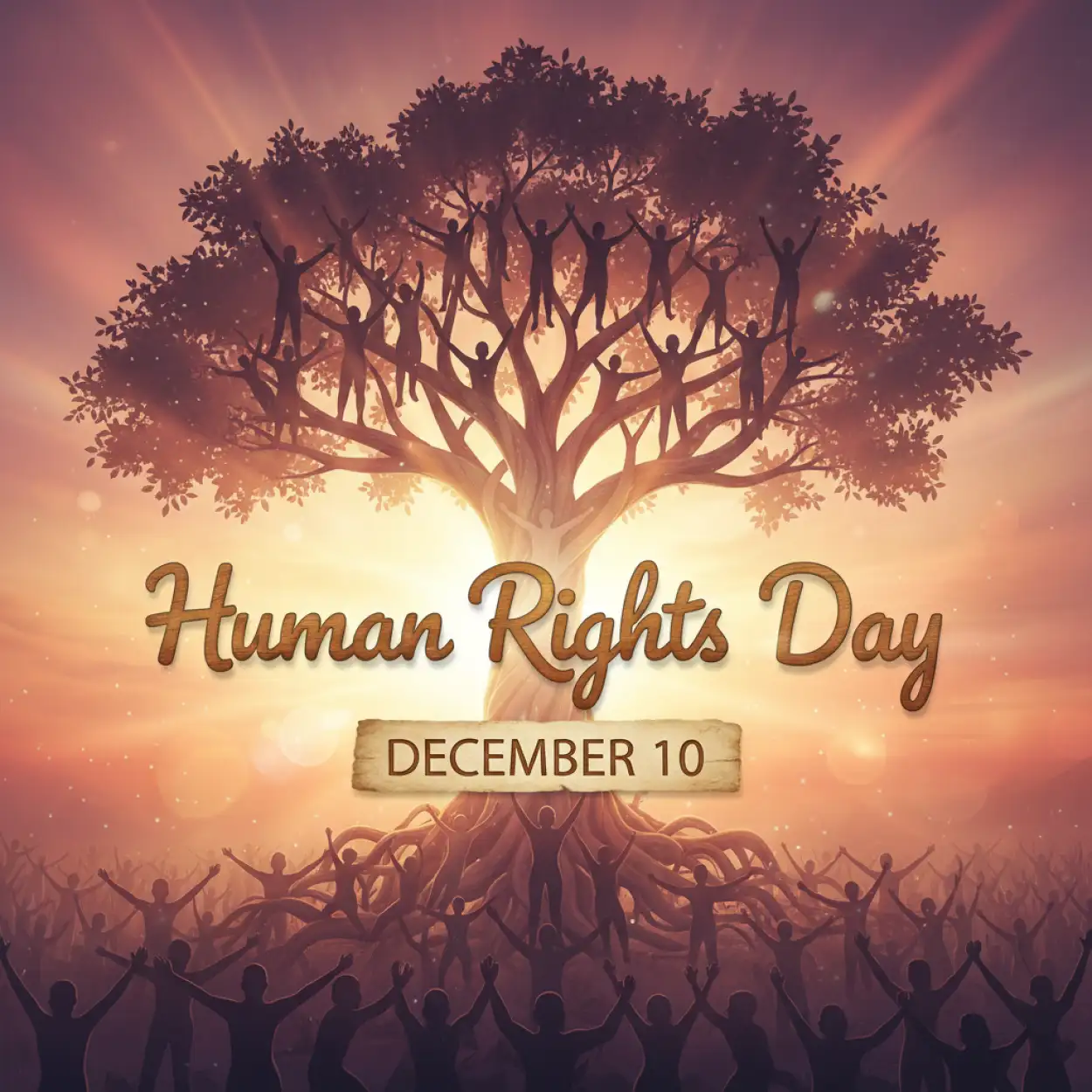 Free Download Human Rights Day Event Invitation Template - High Quality Human Rights Day Background