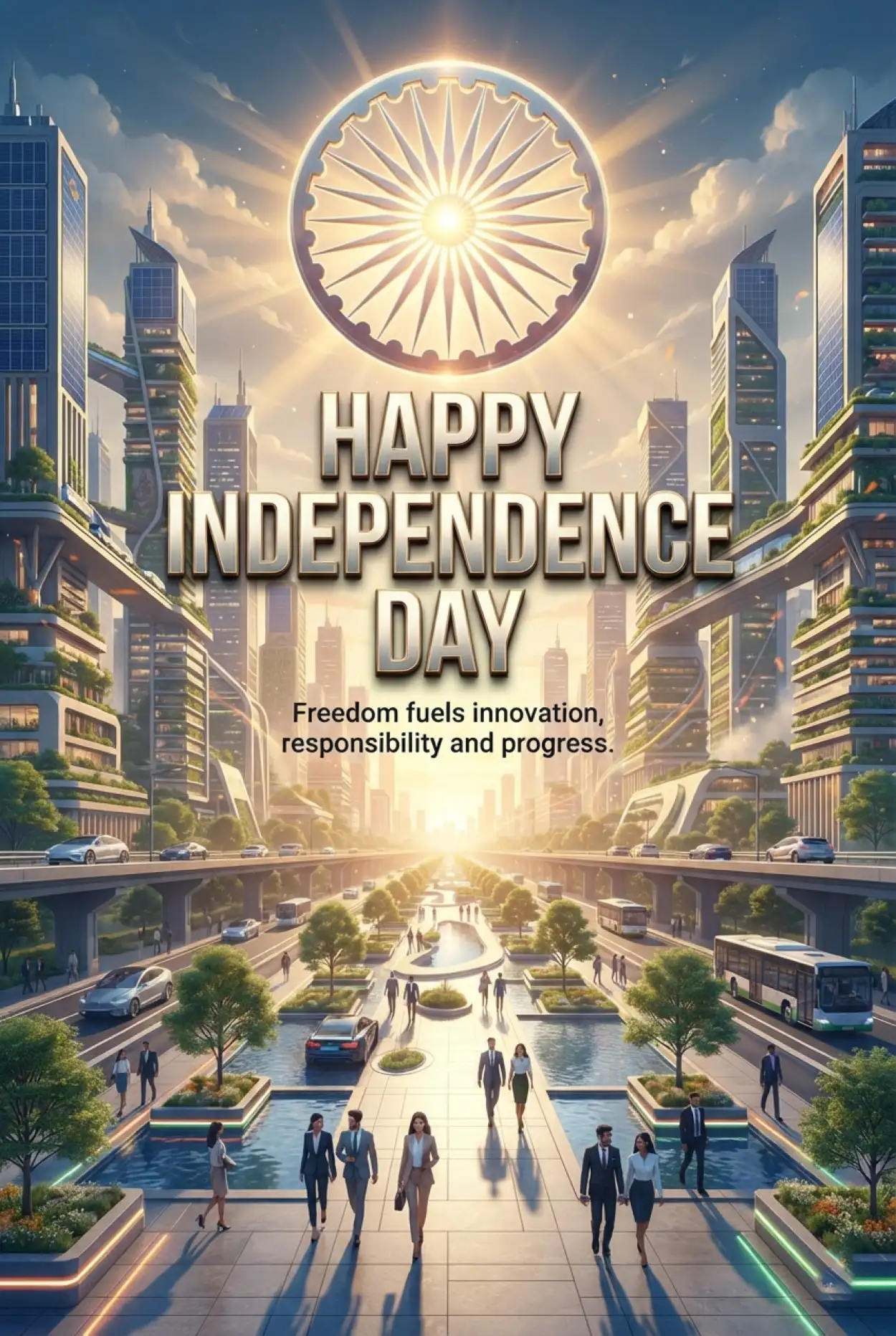 Free Download Independence Day 2026 High Quality Wishes - High Quality Indian Independence Day Wishes 2026 Image