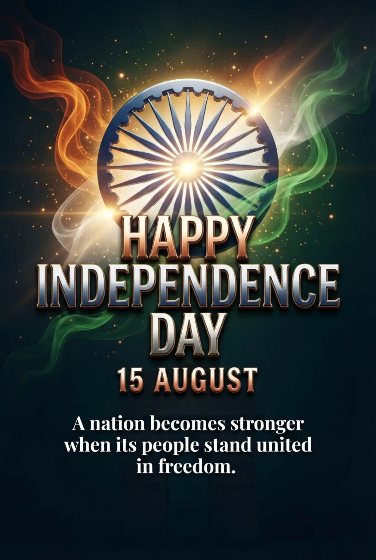 Free Download Independence Day 2026 Whatsapp Wishes - High Quality Indian Independence Day Wishes 2026 Image