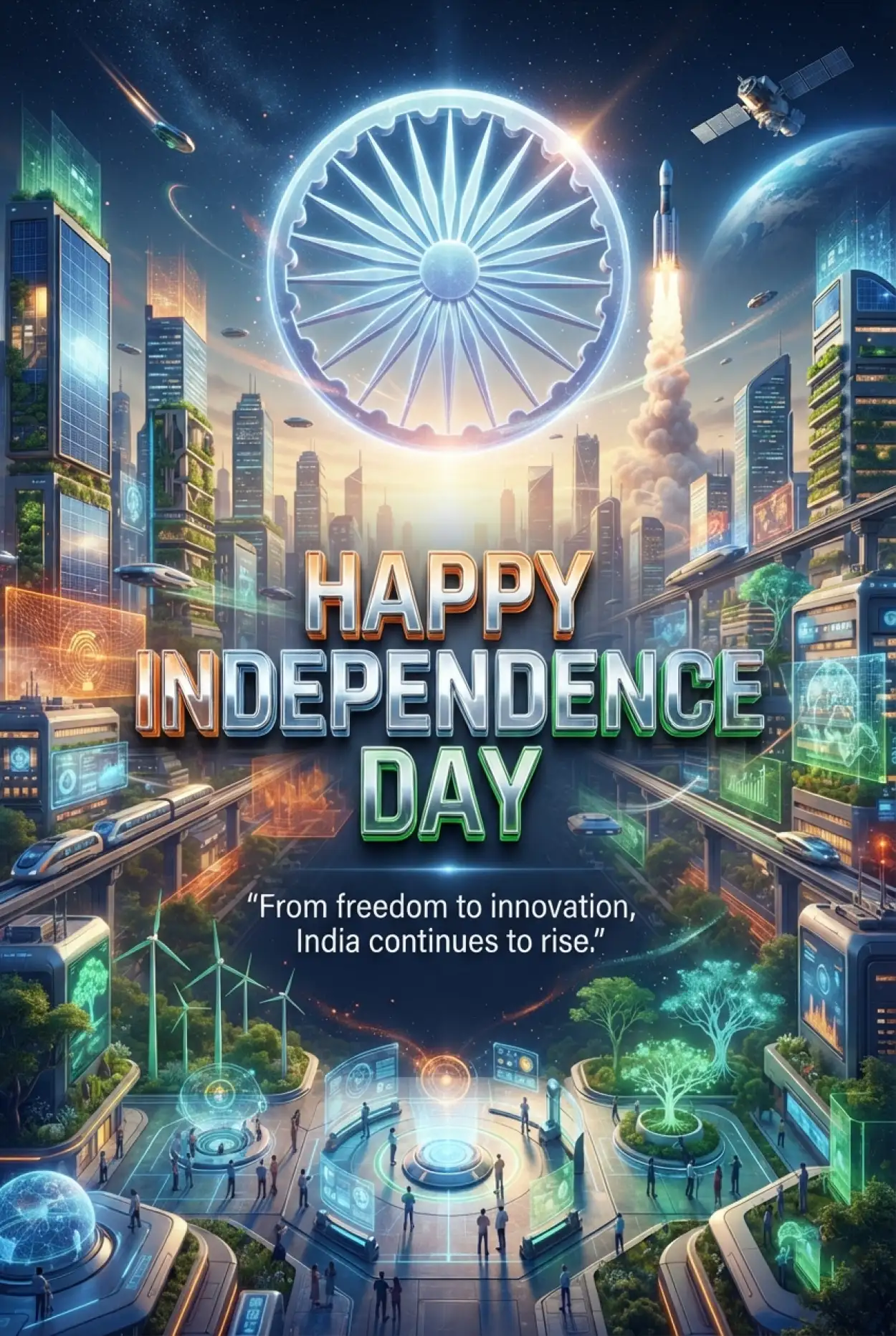 Free Download Independence Day 2026 Wishes For Instagram - High Quality Indian Independence Day Wishes 2026 Image
