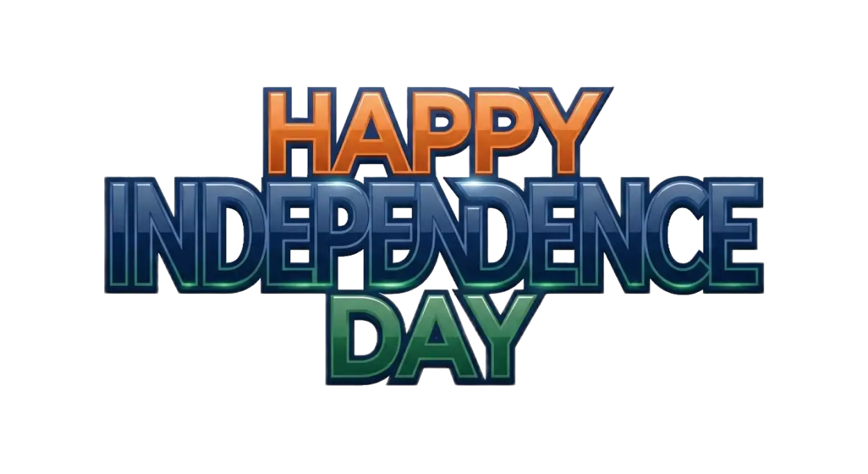 Free Download Independence Day Text Effect Png 2 - High Quality Happy Independence Day Png 2026 Transparent PNG