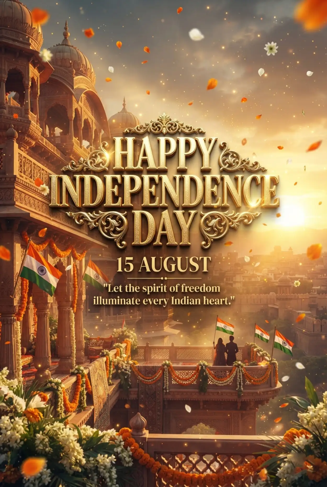 Free Download Independence Day Wishes 2026 In English - High Quality Indian Independence Day Wishes 2026 Image