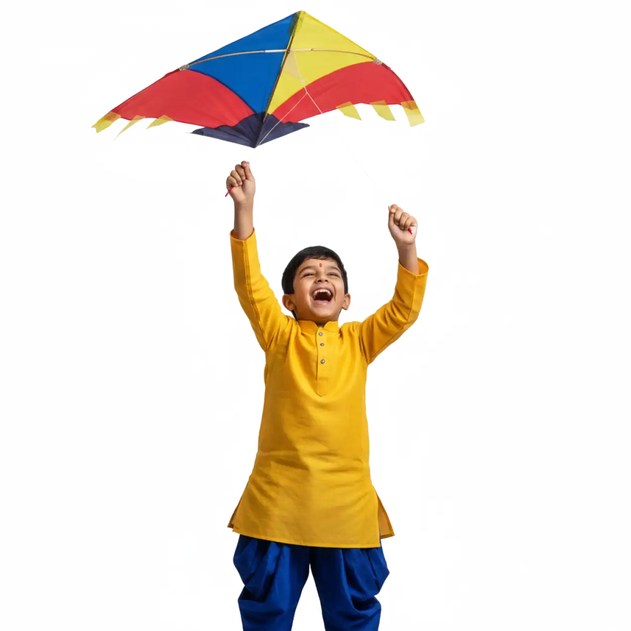 Free Download Indian Boy Patang Flying Png - High Quality Kite Flying Png Transparent PNG