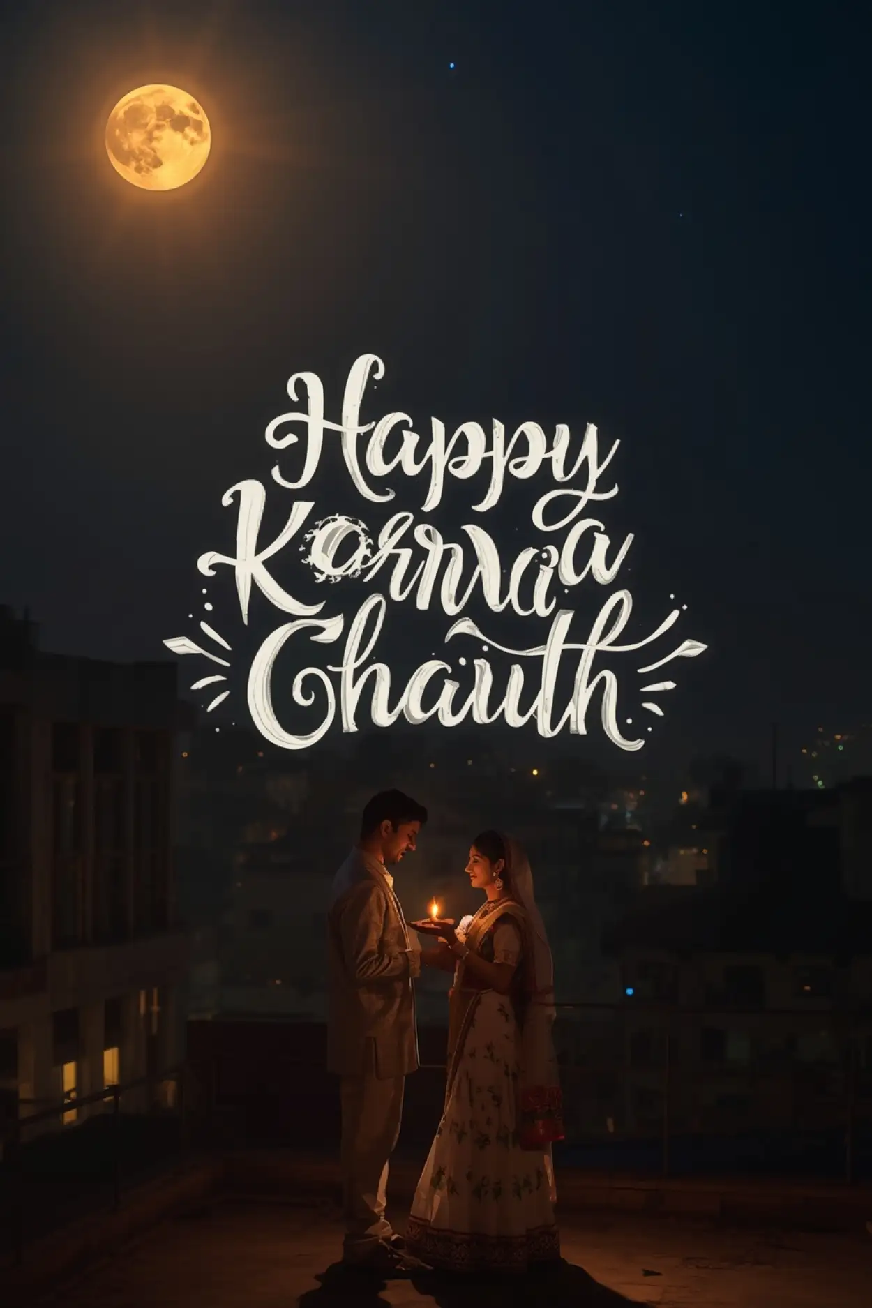 Indian Bride Looking At Moon Karva Chauth Moment - Royalty Free Happy Karva Chauth Image | Pngmagic Free Download Indian Bride Looking At Moon Karva Chauth Moment - High Quality Happy Karva Chauth Background