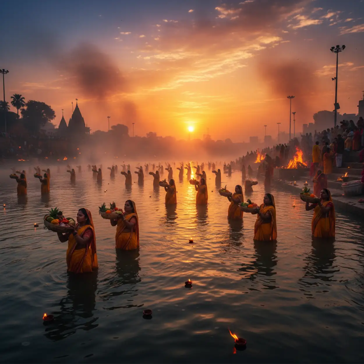 Free Download Indian Festival Chhath Puja Hd Background Image - High Quality Chhath Puja Background Background Image