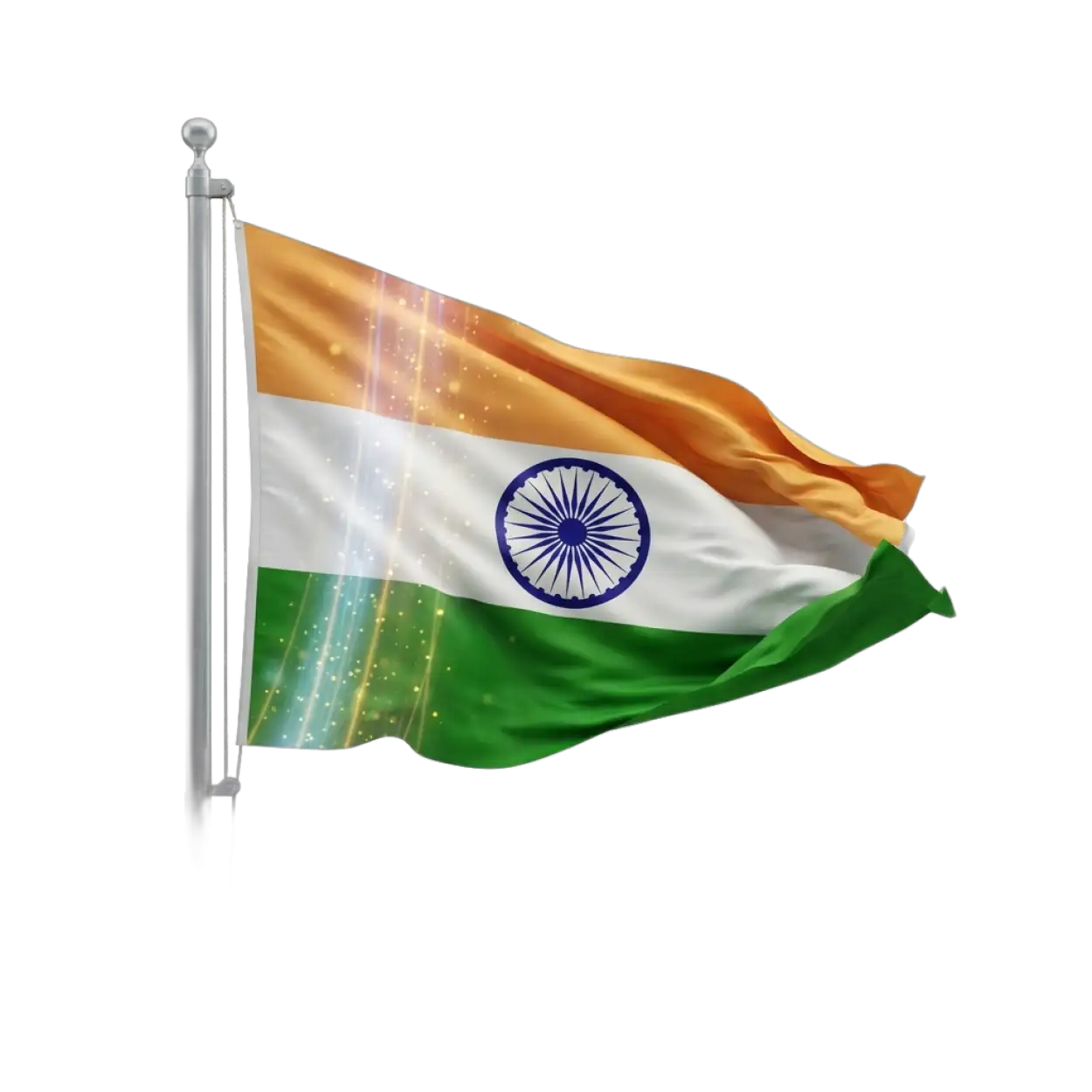 Free Download Indian Flag Flying Png Transparent - High Quality Indian Flag Png Transparent PNG