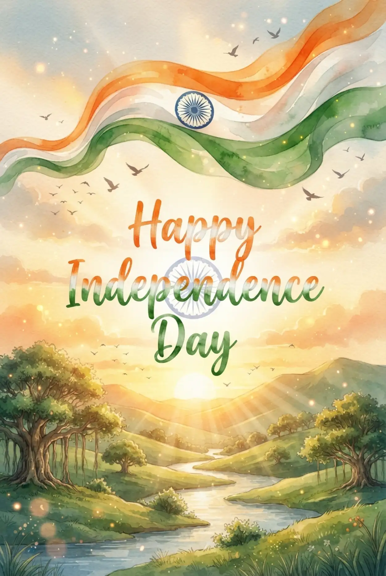 Free Download Indian Flag Independence Day Poster 2026 - High Quality Independence Day Poster 2026 Image