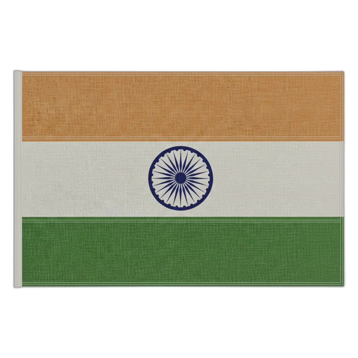 Free Download Indian Flag Png Realistic Stitching - High Quality Indian Flag Png PNG Image