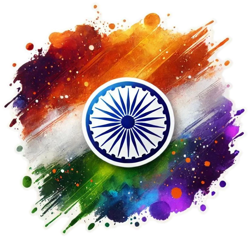 Free Download Indian Flag Png Watercolor Style - High Quality Indian Flag PNG PNG Image