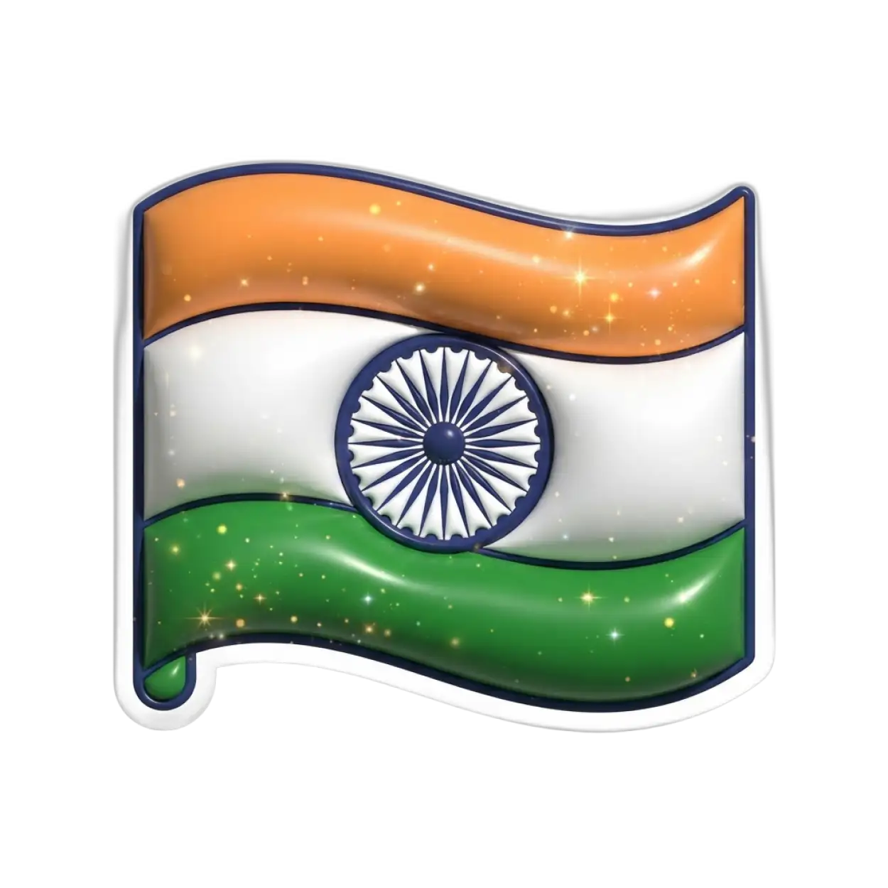 Free Download Indian Flag Sticker Png - High Quality Indian Flag Png Transparent PNG