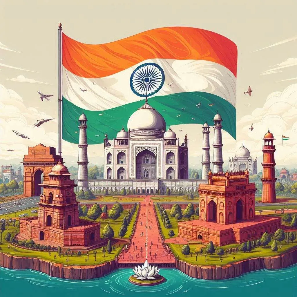 Free Download Indian Flag Taj Mahal Photo Download Free - High Quality Indian Flag Background