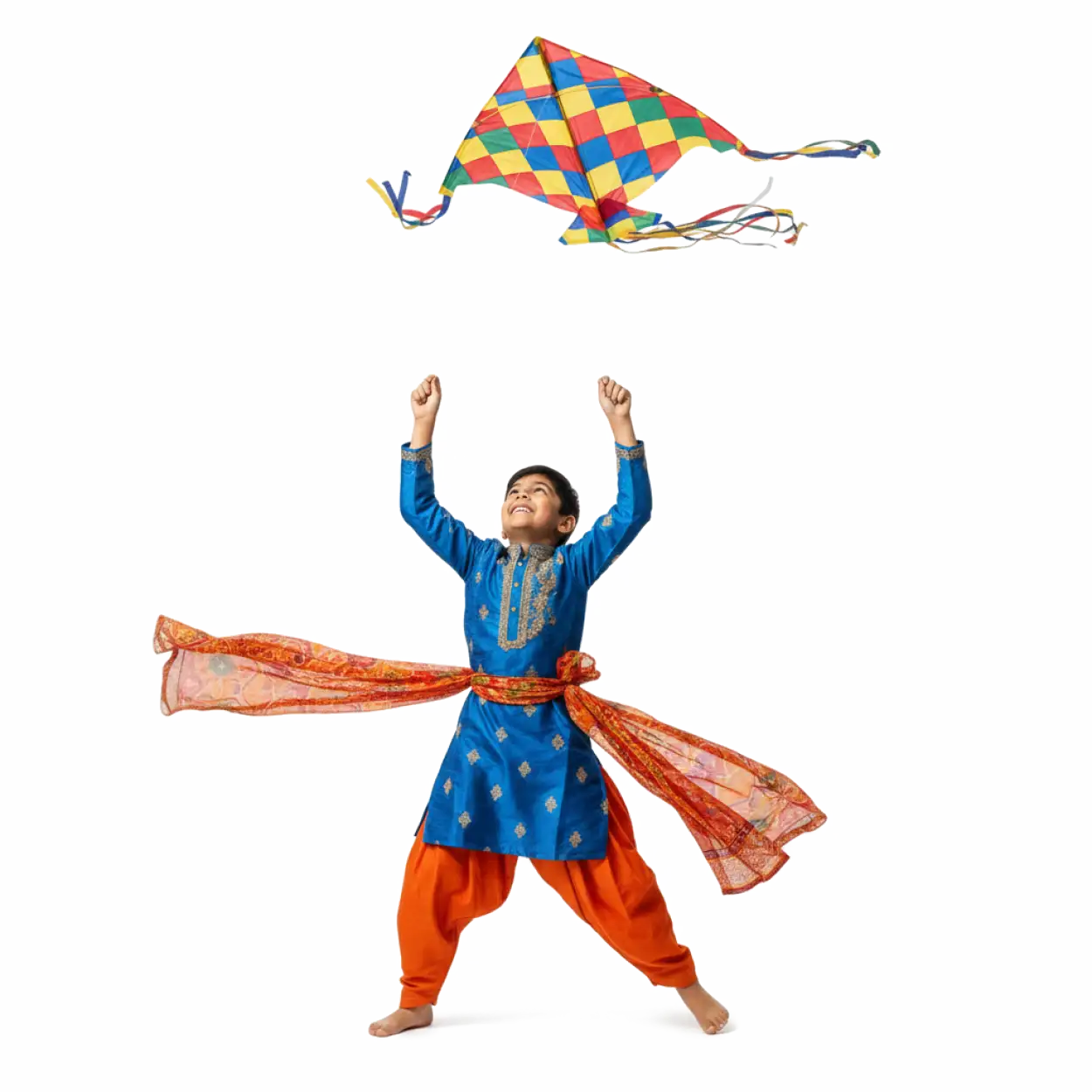 Free Download Indian Girl Kite Flying Png No Background - High Quality Kite Flying Png Transparent PNG