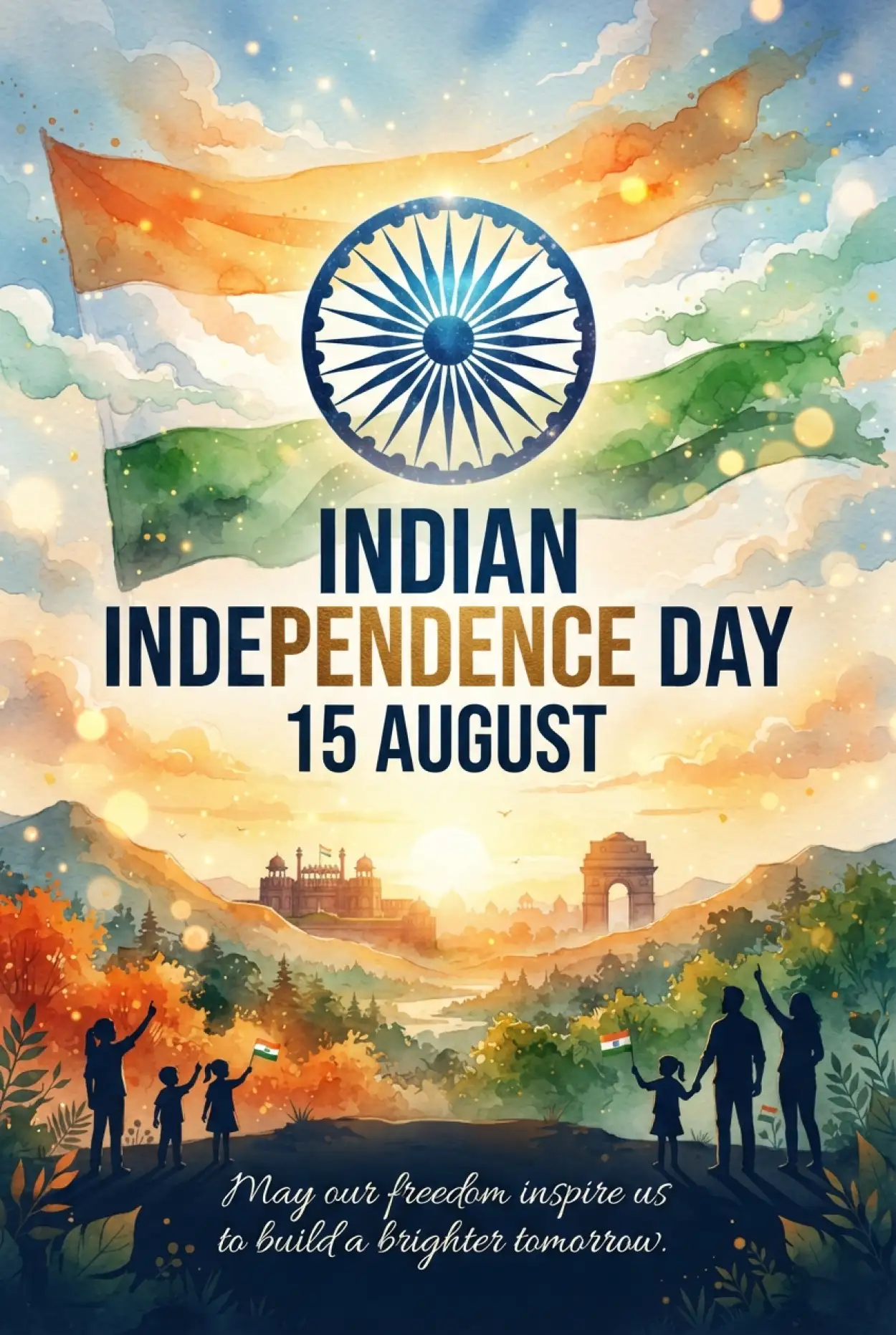 Free Download Indian Independence Day Wishes Images 2026 - High Quality Indian Independence Day Wishes 2026 Image