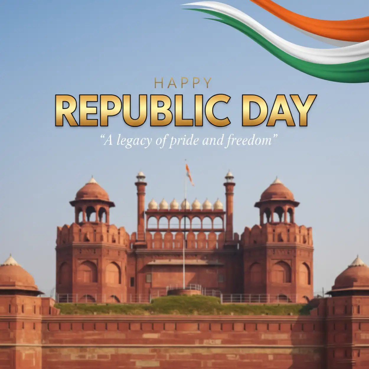 Free Download Indian Republic Day Red Fort Image - High Quality Indian Republic Day Background